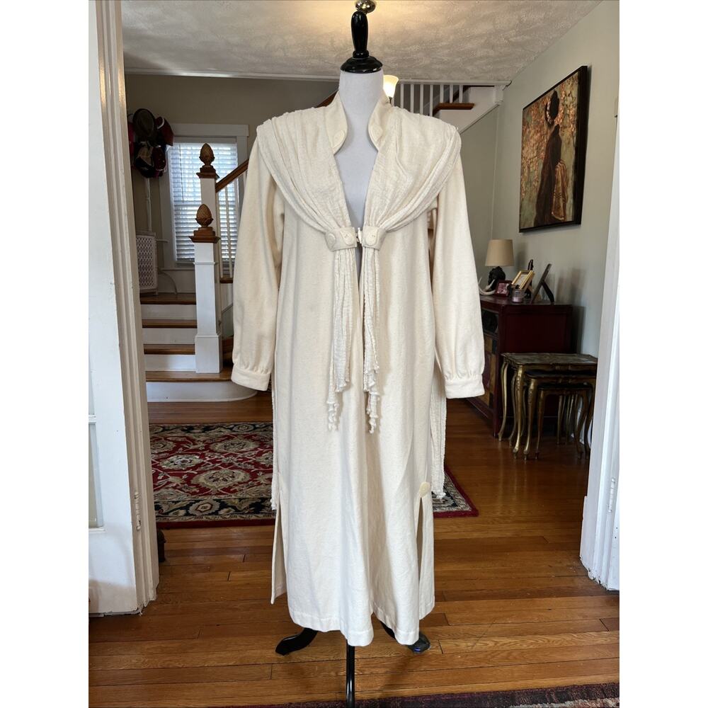 Designs By Jose Martinez Long Coat 100% Cotton Mexico Artisan Boutique Yogi OS